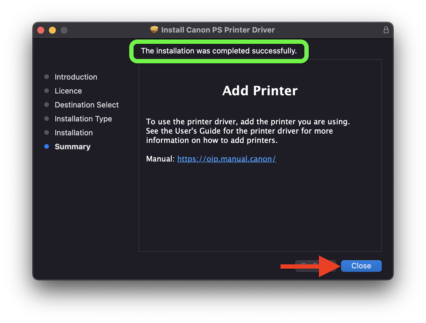 zakończenie instalacji